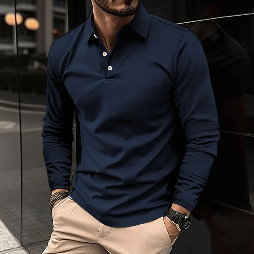 (1+1 Gratis) Save® | Casual Poloshirt Lange Mouw