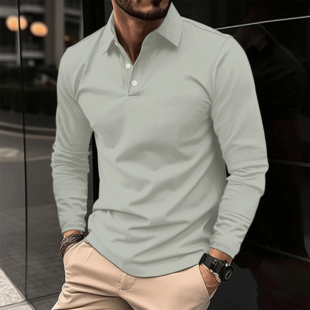 (1+1 Gratis) Save® | Casual Poloshirt Lange Mouw