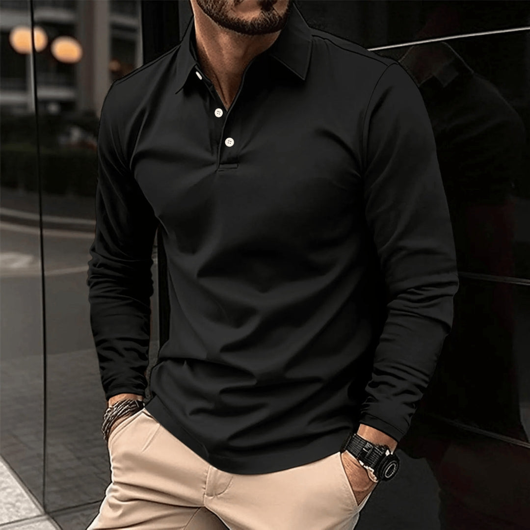 (1+1 Gratis) Save® | Casual Poloshirt Lange Mouw