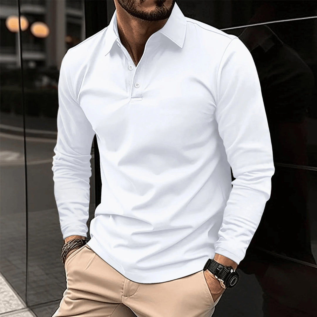 (1+1 Gratis) Save® | Casual Poloshirt Lange Mouw
