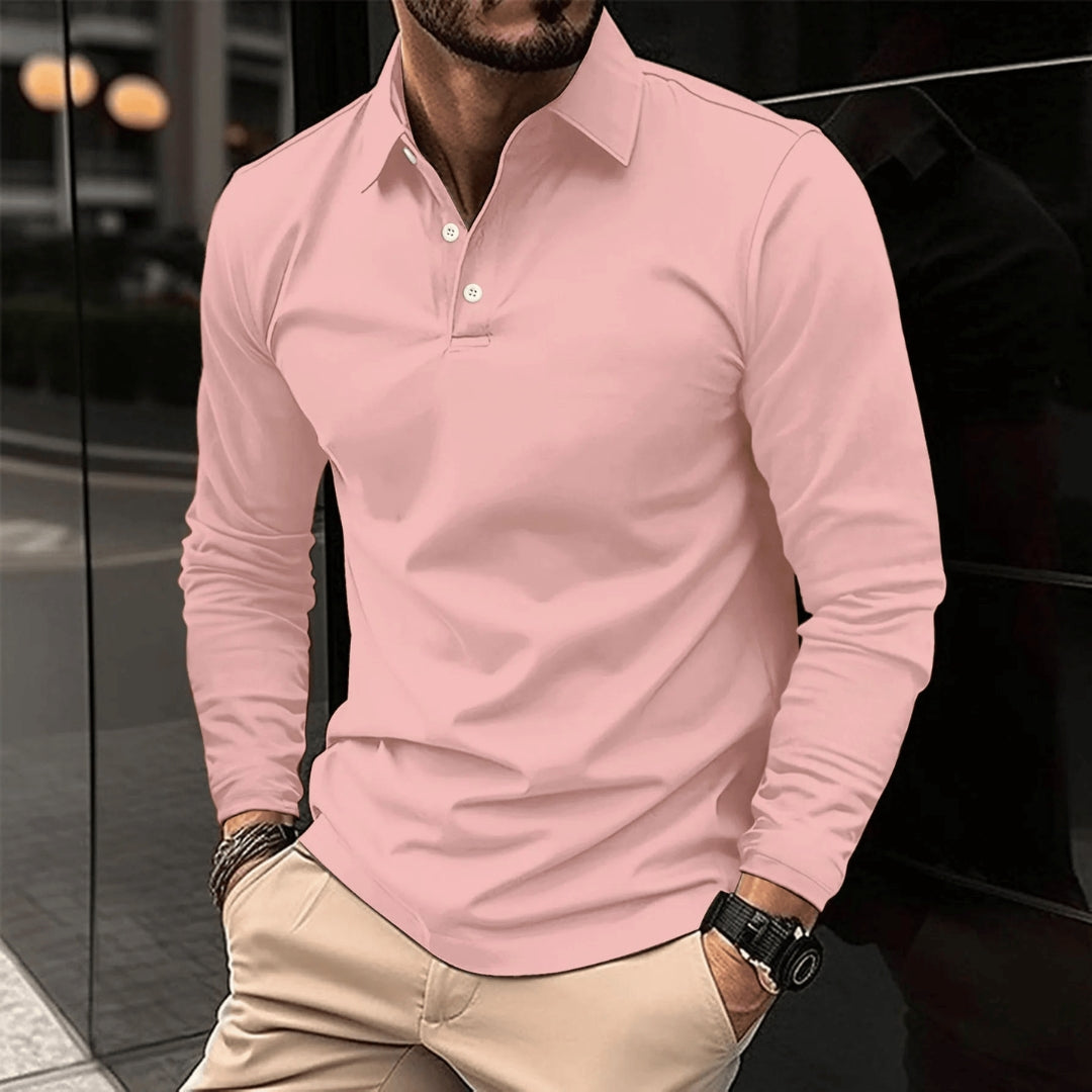 (1+1 Gratis) Save® | Casual Poloshirt Lange Mouw