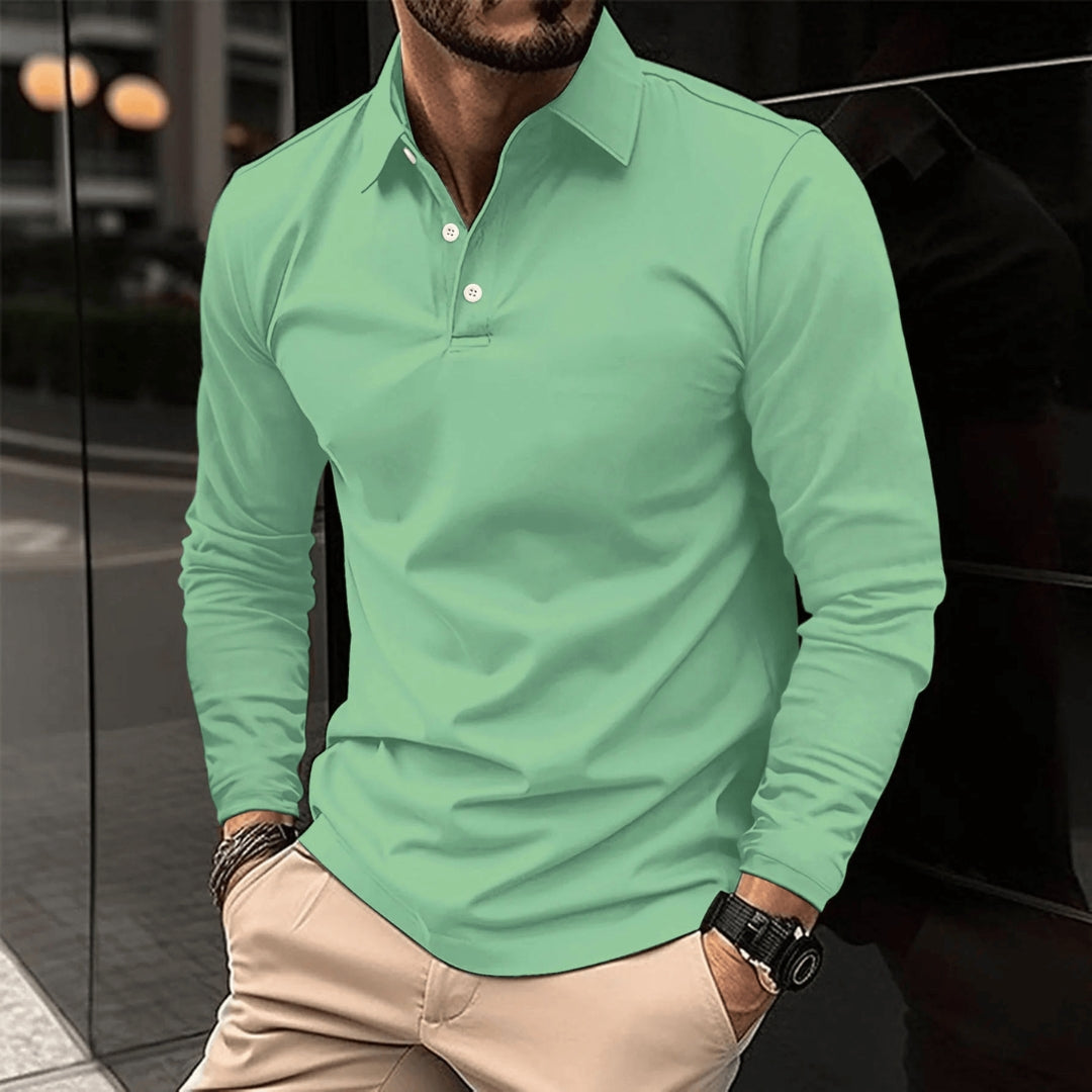(1+1 Gratis) Save® | Casual Poloshirt Lange Mouw
