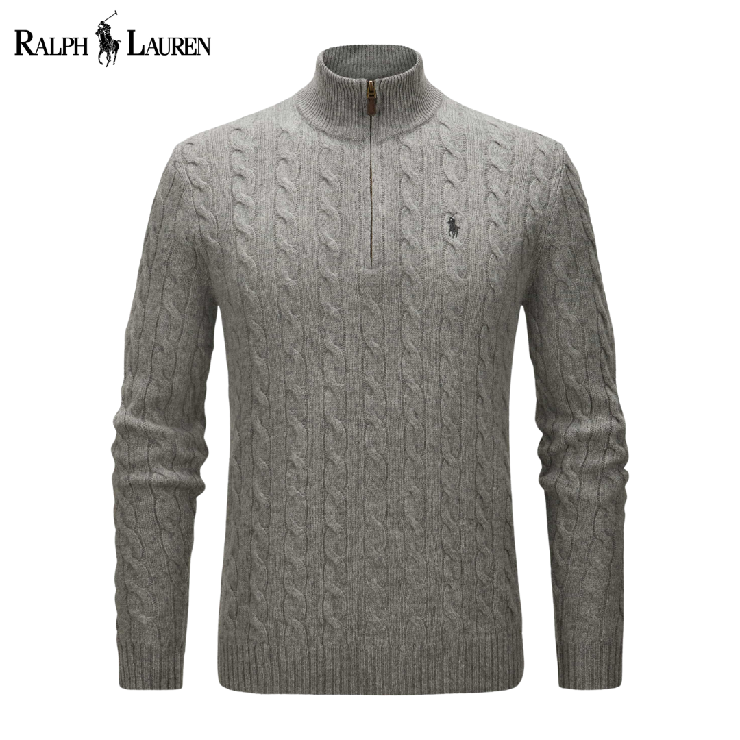 Thor® | Snoergebreide Sweater met Kwartritssluiting