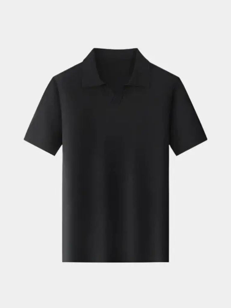 Ger® | Casual Knooploos Gebreid Poloshirt