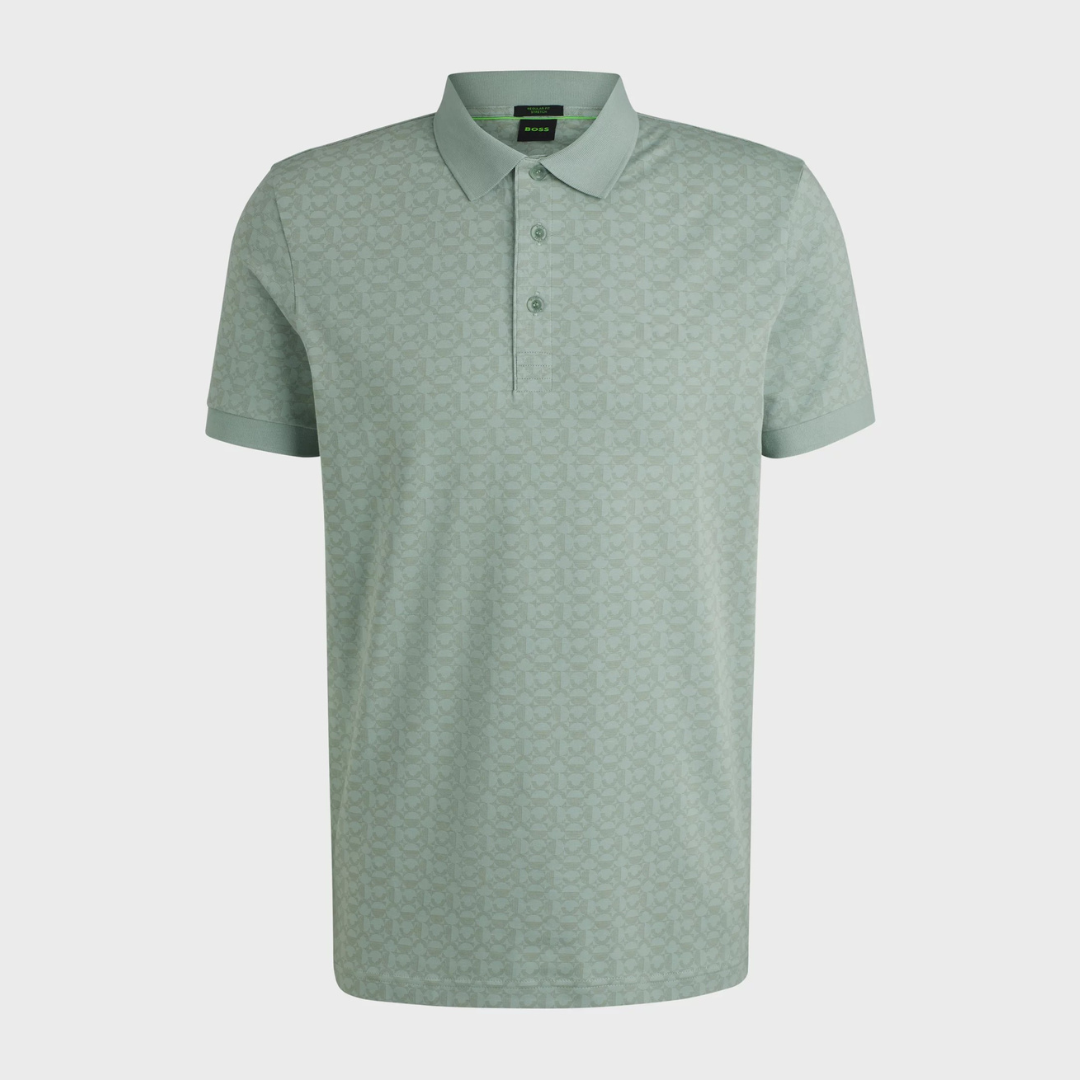 Cayson® | Paddy Poloshirt in Stretch Katoen met Bedrukt Patroon