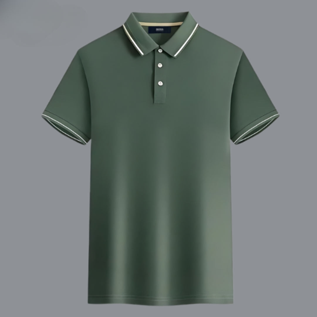 (1+1 Gratis) Cafe® | Klassiek gebreid poloshirt
