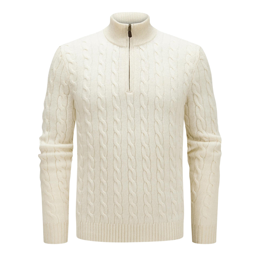 (1+1 Gratis) Thor® | Snoergebreide Sweater met Kwartritssluiting
