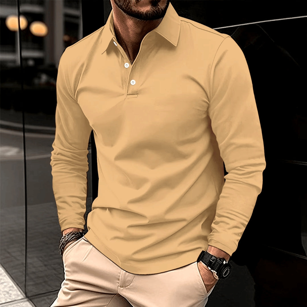 (1+1 Gratis) Save® | Casual Poloshirt Lange Mouw